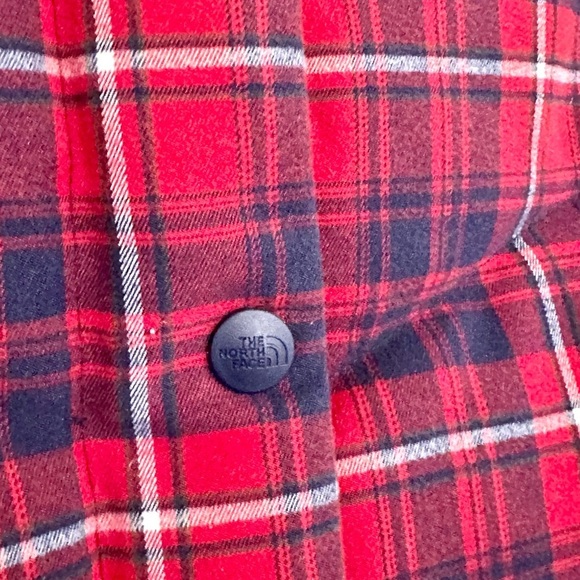 The North Face 700 Down Plaid Puffer Vest | Red & Navy Tartan | Women’s M - Picture 5 of 8